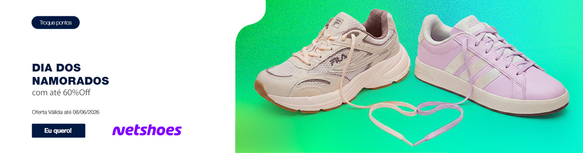 NAMORADOS NETSHOES 60%OFF