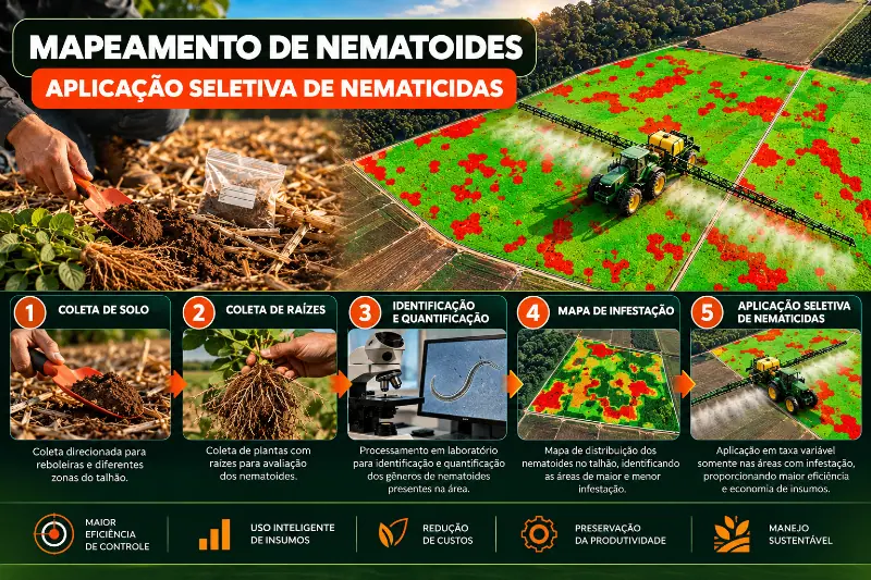 MAPEAMENTO E ANÁLISE DE NEMATOIDES - APLICAÇÃO SELETIVA DE NEMATICIDAS