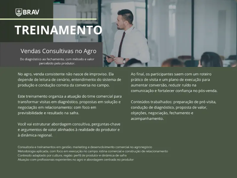 Treinamento Vendas Consultivas BRAV AG - 1